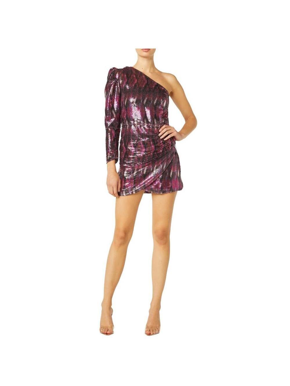 Misa Nova One-Shoulder Sequin Minidress NWT